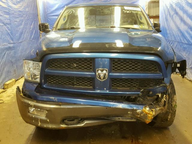 1D7RV1GP4AS106738 - 2010 DODGE RAM 1500 BLUE photo 9