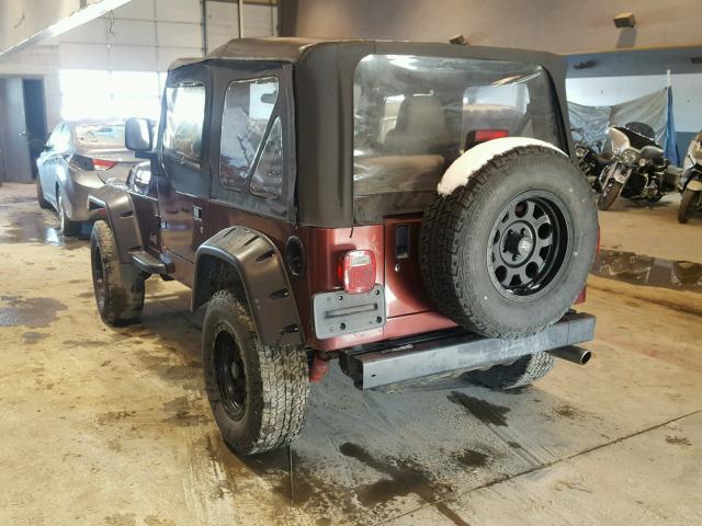 1J4FA29184P716845 - 2004 JEEP WRANGLER / RED photo 3