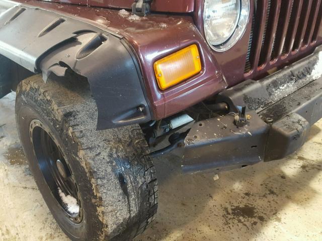 1J4FA29184P716845 - 2004 JEEP WRANGLER / RED photo 9