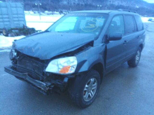 5FNYF18595B044353 - 2005 HONDA PILOT EXL GRAY photo 2