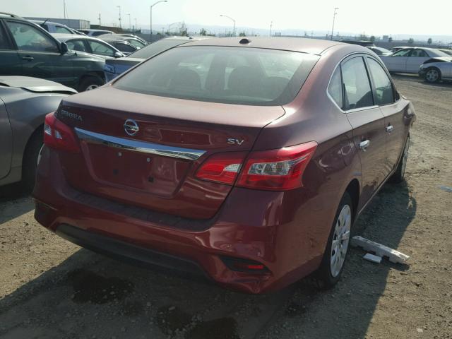 3N1AB7AP0GY276894 - 2016 NISSAN SENTRA S RED photo 4