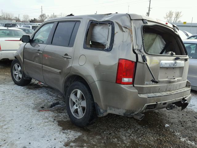 5FNYF4H66BB101419 - 2011 HONDA PILOT EXL TAN photo 3