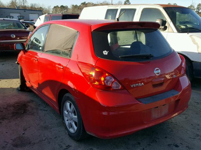 3N1BC1CP6AL375574 - 2010 NISSAN VERSA S RED photo 3