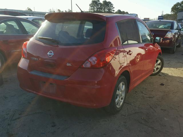 3N1BC1CP6AL375574 - 2010 NISSAN VERSA S RED photo 4