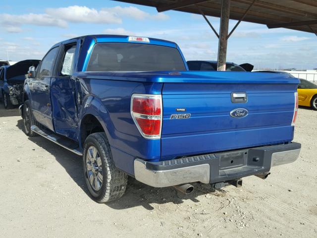 1FTEW1C88AFB29730 - 2010 FORD F150 SUPER BLUE photo 3