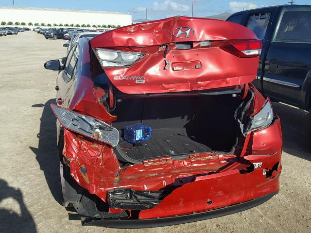 5NPD74LF2HH153546 - 2017 HYUNDAI ELANTRA SE RED photo 10