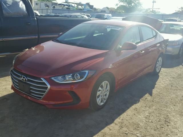 5NPD74LF2HH153546 - 2017 HYUNDAI ELANTRA SE RED photo 2