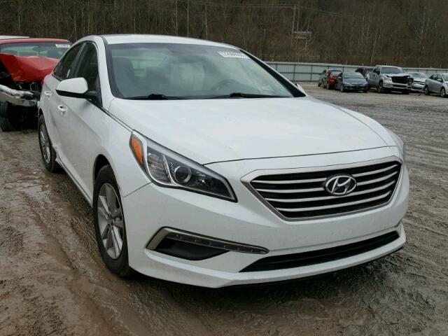 5NPE24AF3FH222859 - 2015 HYUNDAI SONATA SE WHITE photo 1