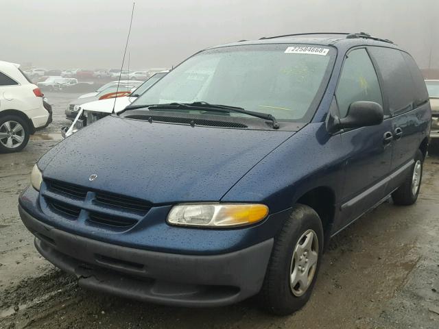 2B4GP2533YR547495 - 2000 DODGE CARAVAN BLUE photo 2