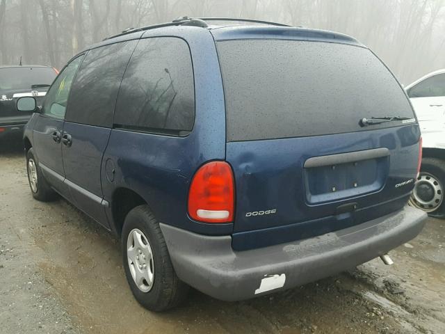 2B4GP2533YR547495 - 2000 DODGE CARAVAN BLUE photo 3