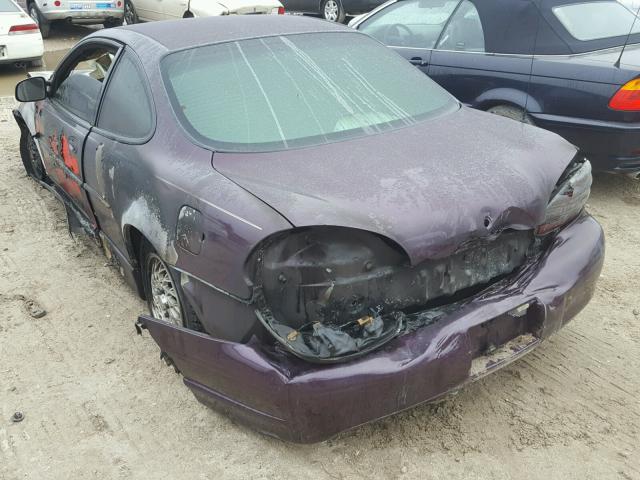 1G2WP12K5VF246691 - 1997 PONTIAC GRAND PRIX PURPLE photo 3