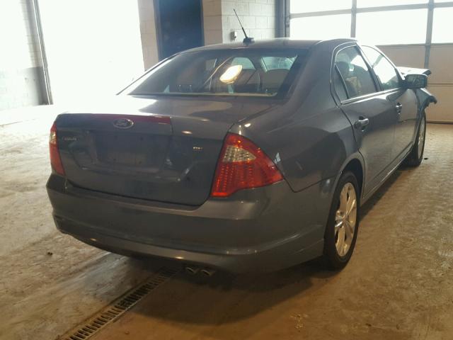 3FAHP0HA9CR428574 - 2012 FORD FUSION SE BLUE photo 4