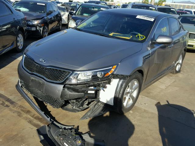 5XXGM4A73FG496389 - 2015 KIA OPTIMA LX GRAY photo 2