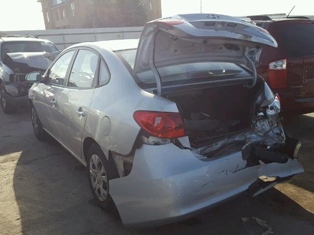 KMHDU4AD4AU878034 - 2010 HYUNDAI ELANTRA BL SILVER photo 3