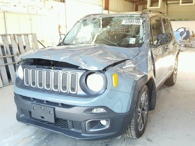 ZACCJABB1HPG03169 - 2017 JEEP RENEGADE L GRAY photo 2