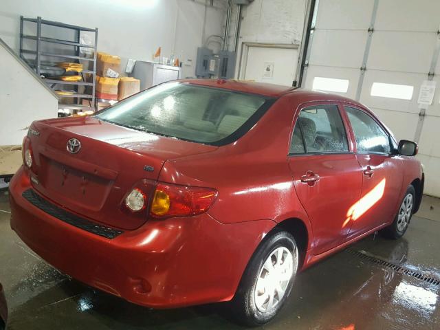 JTDBL40E49J006846 - 2009 TOYOTA COROLLA BA RED photo 4