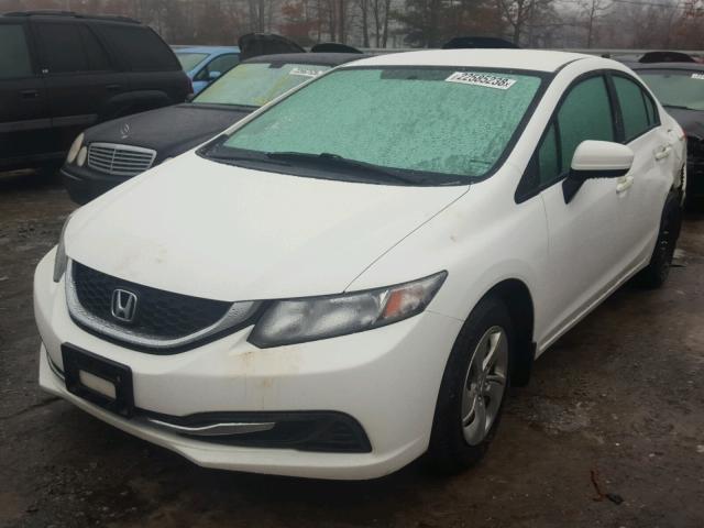 2HGFB2F53EH520409 - 2014 HONDA CIVIC LX WHITE photo 2