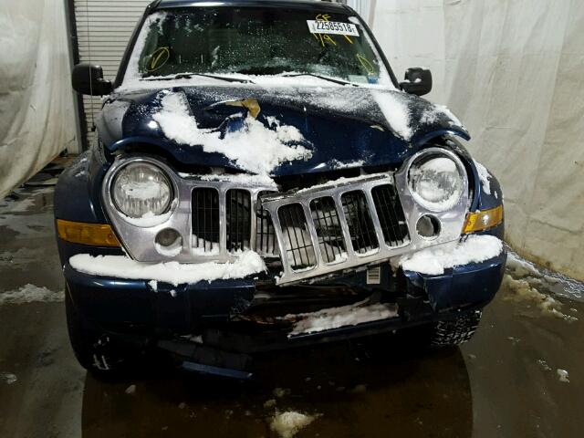 1J4GL58K45W654524 - 2005 JEEP LIBERTY LI BLUE photo 9