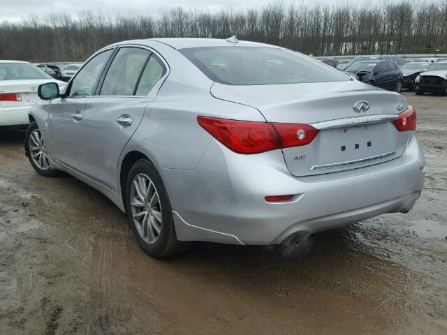 JN1BV7AR5FM418297 - 2015 INFINITI Q50 BASE SILVER photo 3