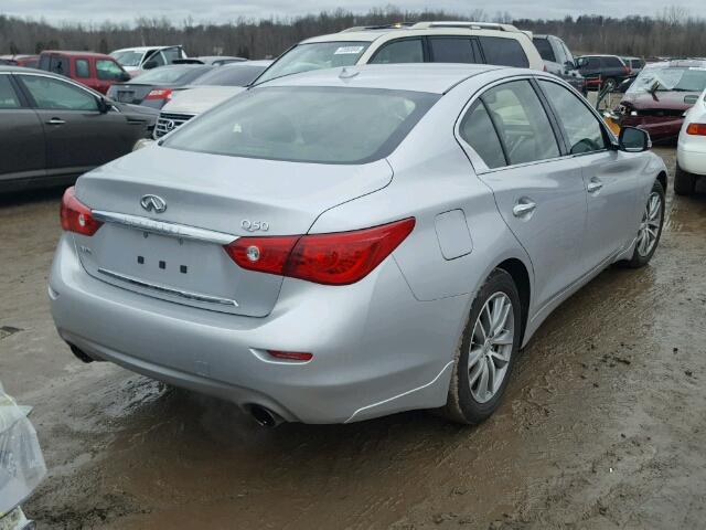 JN1BV7AR5FM418297 - 2015 INFINITI Q50 BASE Plata foto 4