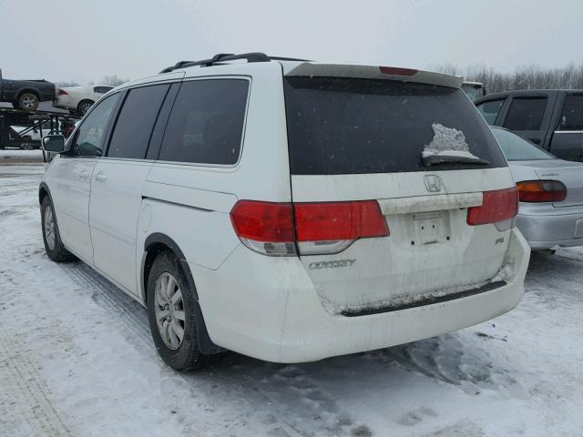 5FNRL38719B403839 - 2009 HONDA ODYSSEY EX WHITE photo 3