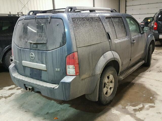 5N1AR18W67C606853 - 2007 NISSAN PATHFINDER BLUE photo 4