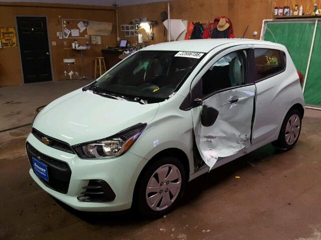 KL8CB6SA6HC751736 - 2017 CHEVROLET SPARK LS TEAL photo 2