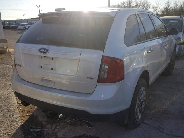 2FMDK3JC6BBB10974 - 2011 FORD EDGE SEL WHITE photo 4