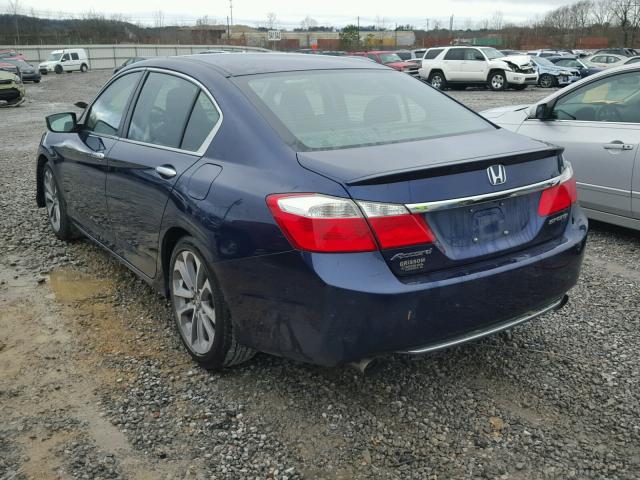 1HGCR2F52DA018521 - 2013 HONDA ACCORD SPO BLUE photo 3