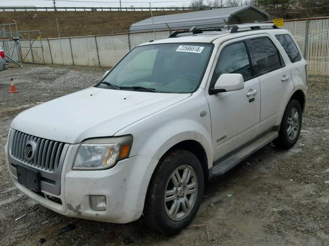 4M2CU97198KJ46251 - 2008 MERCURY MARINER PR WHITE photo 2