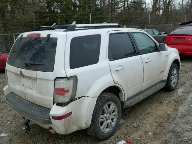 4M2CU97198KJ46251 - 2008 MERCURY MARINER PR WHITE photo 4