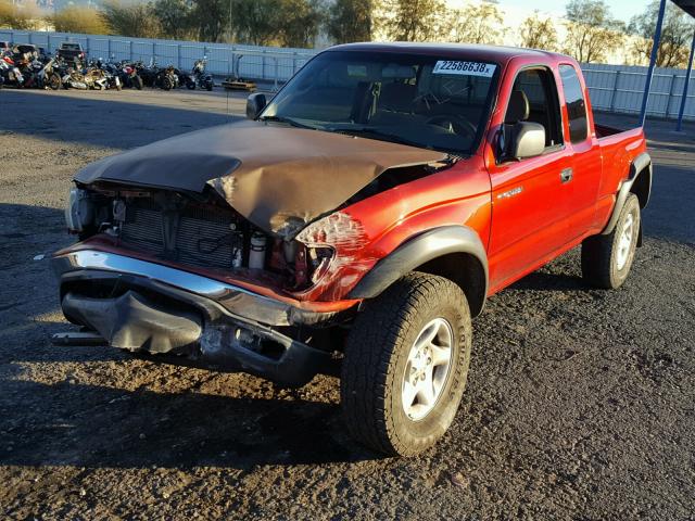 5TESN92N04Z345543 - 2004 TOYOTA TACOMA XTR BURGUNDY photo 2