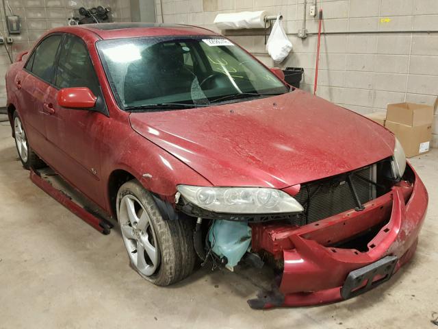 1YVHP80D455M73131 - 2005 MAZDA 6 S RED photo 1