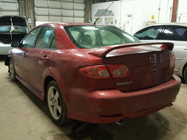 1YVHP80D455M73131 - 2005 MAZDA 6 S RED photo 3