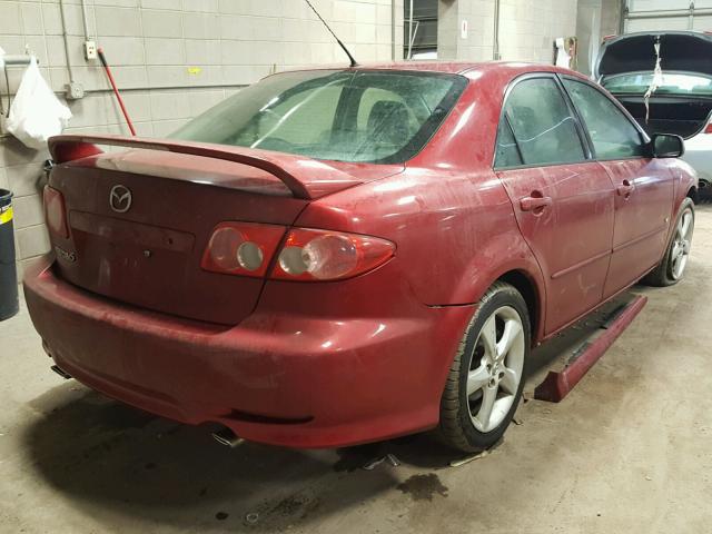 1YVHP80D455M73131 - 2005 MAZDA 6 S RED photo 4