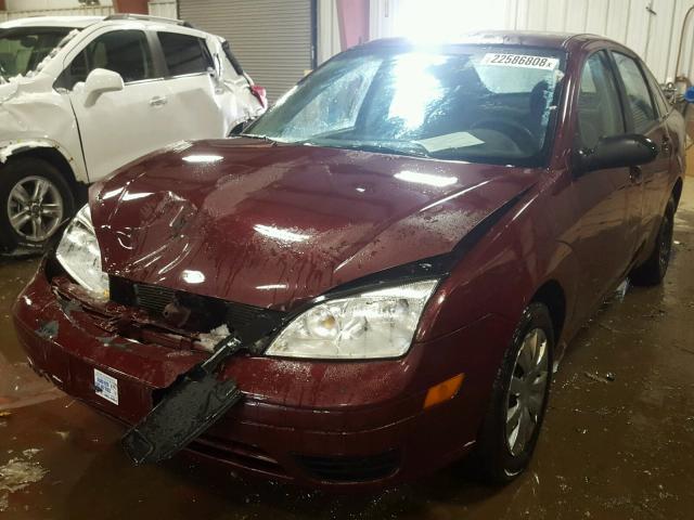 1FAFP34N17W102577 - 2007 FORD FOCUS ZX4 BURGUNDY photo 2