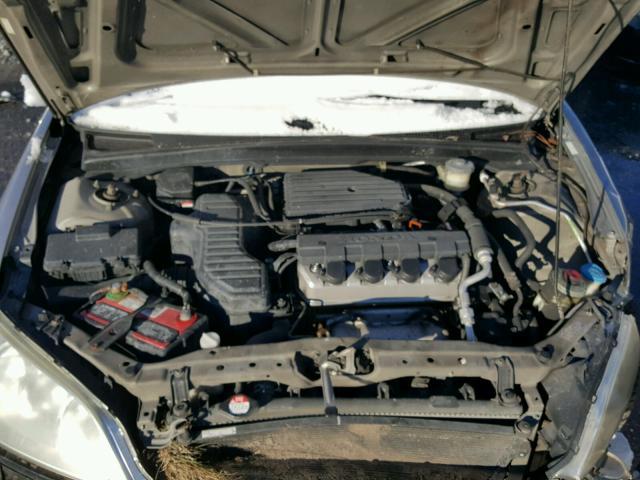 2HGES16584H610708 - 2004 HONDA CIVIC LX GOLD photo 7