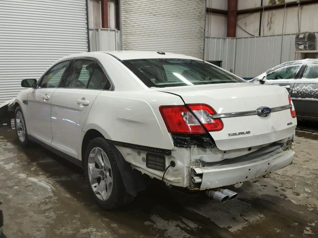 1FAHP2EW6AG147865 - 2010 FORD TAURUS SEL WHITE photo 3