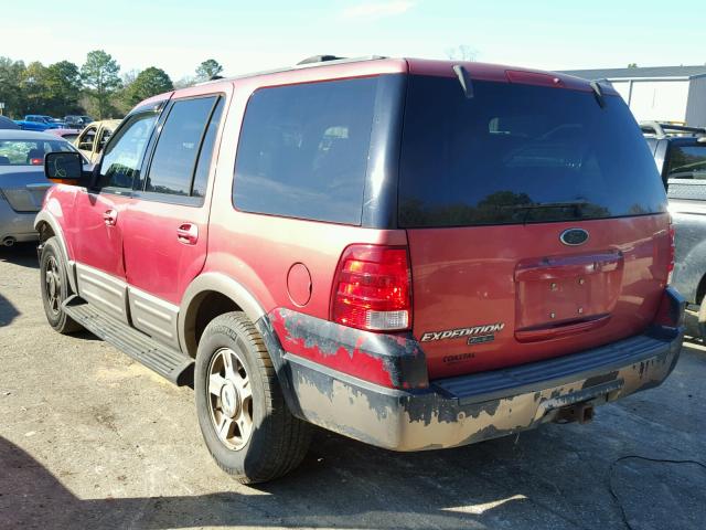 1FMEU17L13LA50274 - 2003 FORD EXPEDITION RED photo 3
