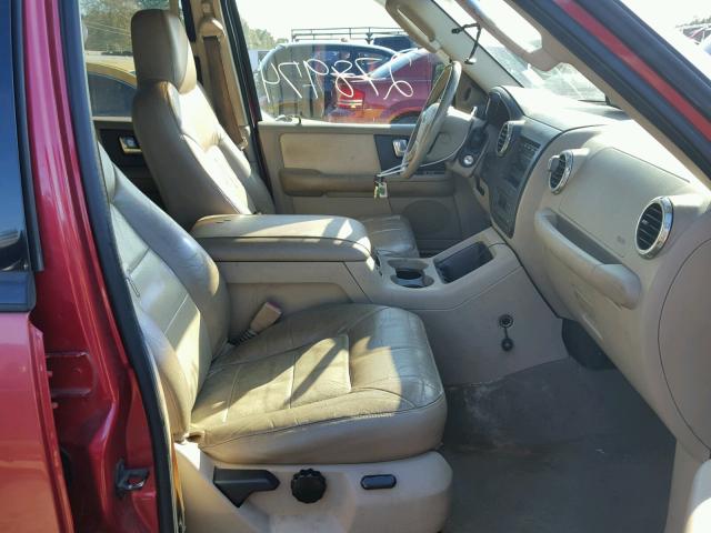 1FMEU17L13LA50274 - 2003 FORD EXPEDITION RED photo 5