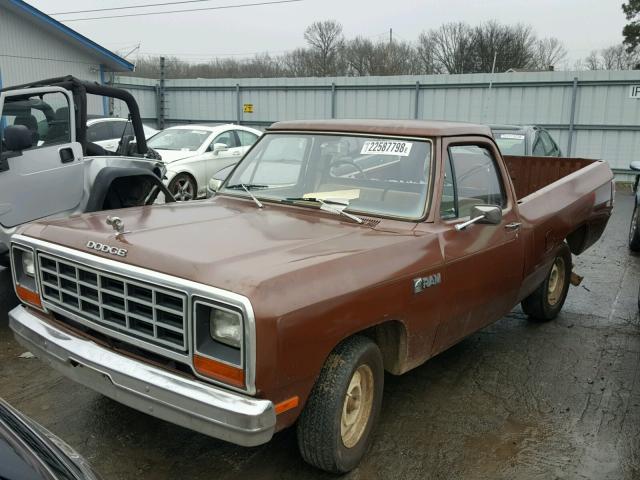 1B7FD14M9DS400649 - 1983 DODGE D-SERIES D BROWN photo 2