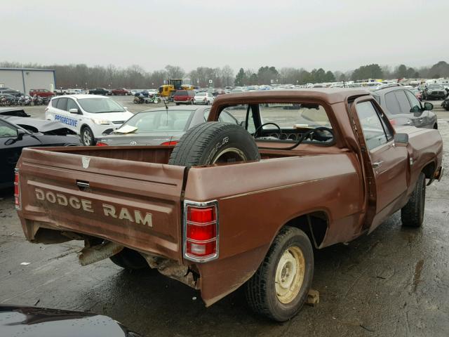 1B7FD14M9DS400649 - 1983 DODGE D-SERIES D BROWN photo 4