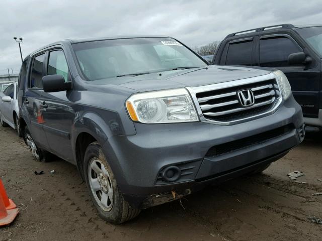 5FNYF3H22CB001777 - 2012 HONDA PILOT LX CHARCOAL photo 1