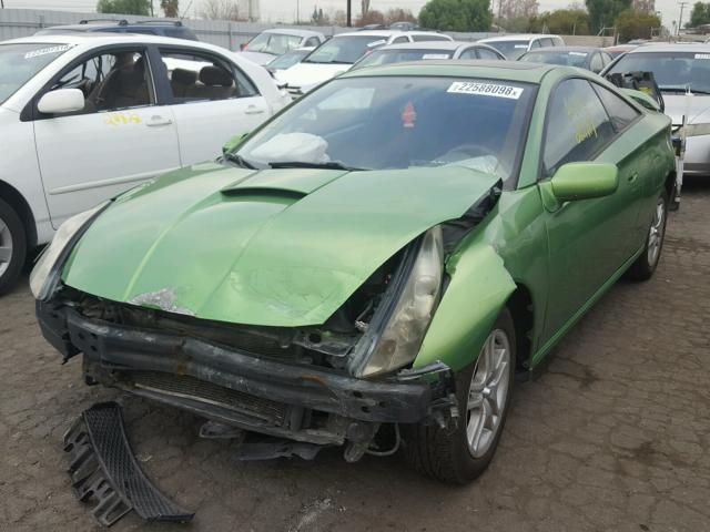 JTDDR32T220142479 - 2002 TOYOTA CELICA GT GREEN photo 2