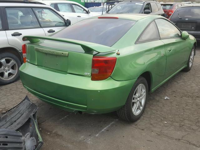 JTDDR32T220142479 - 2002 TOYOTA CELICA GT GREEN photo 4