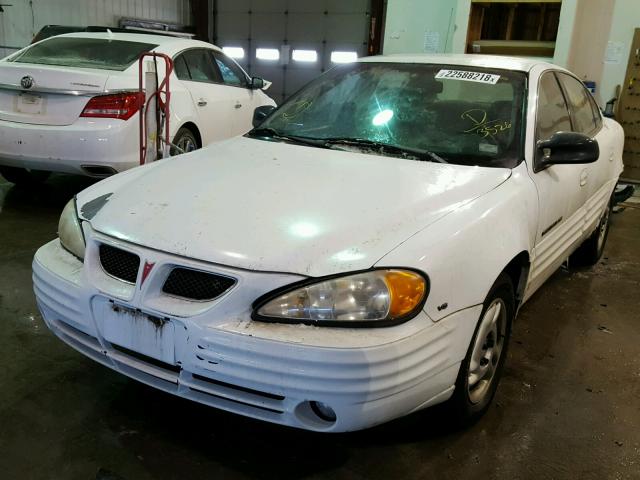 1G2NE52E8XC543526 - 1999 PONTIAC GRAND AM S WHITE photo 2