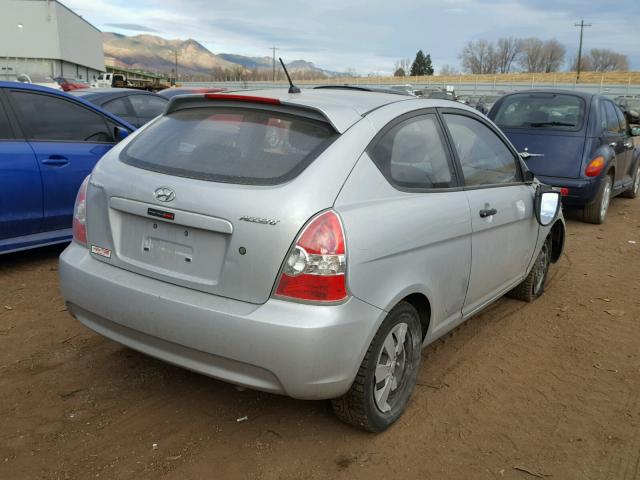 KMHCM36C08U056914 - 2008 HYUNDAI ACCENT GS SILVER photo 4