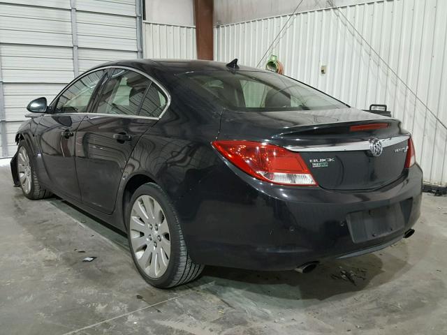 W04G15GV9B1061865 - 2011 BUICK REGAL CXL BLACK photo 3