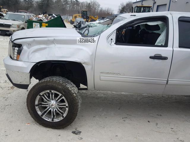 1GTR2VE7XDZ404686 - 2013 GMC SIERRA K15 SILVER photo 9