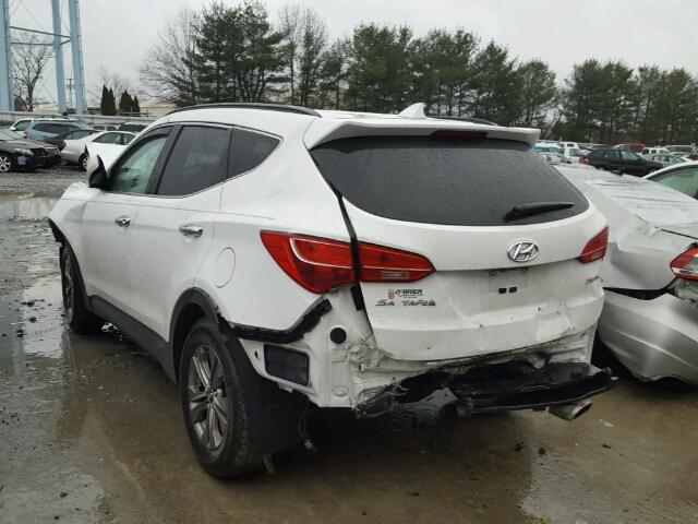 5XYZU3LB1EG165907 - 2014 HYUNDAI SANTA FE S WHITE photo 3